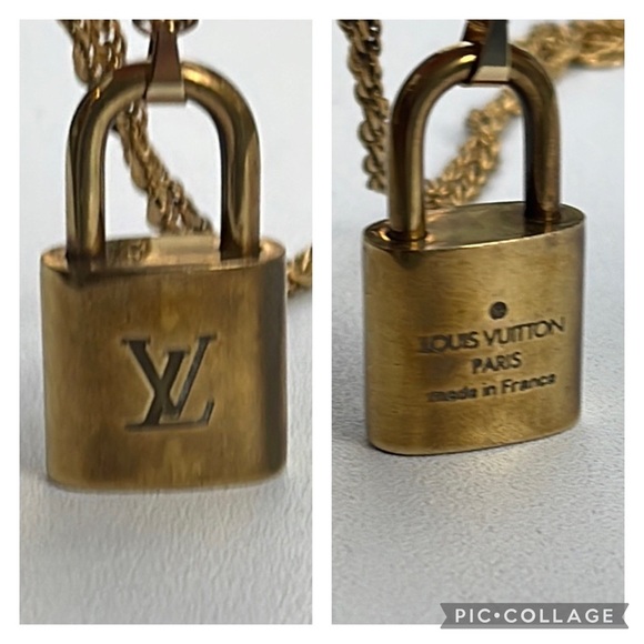 Authentic Louis Vuitton Lock & Key Necklace & Gold Tone Necklace - Picture 5 of 13
